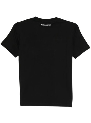 karl lagerfeld top mujer logo rhinestone t-shirt - b1w17030 999 2