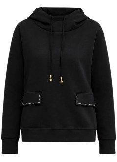 karl lagerfeld sweater womanmini stud detail hoodie - b1w20013 999