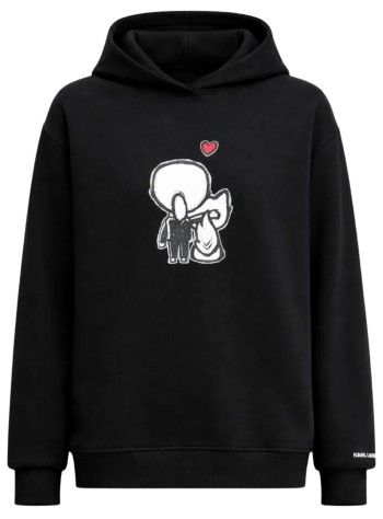 karl lagerfeld sweater womanikon valentine hoodie - b1w20030 999
