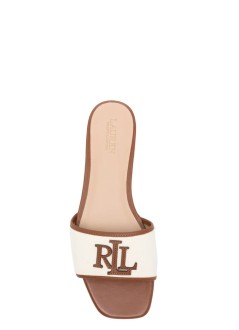 polo ralph lauren sandalia mujer everley sld2-sandals-slide - 802p04395003 natural lauren tan