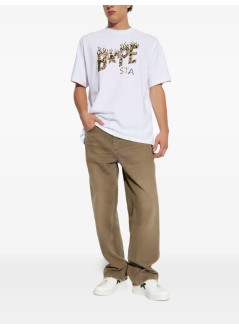 bape camiseta hombre wild leopard pattern bape sta logo relaxed fit tee m - 1l80110305 white