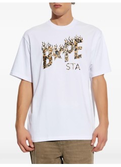 bape camiseta hombre wild leopard pattern bape sta logo relaxed fit tee m - 1l80110305 white