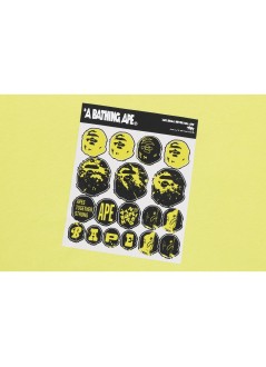 bape camiseta hombre bape sticker graphic relaxed fit tee m - 1l80110319 yellow