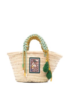 alémais handbag mujer macrame mini basket - 6563a blonde