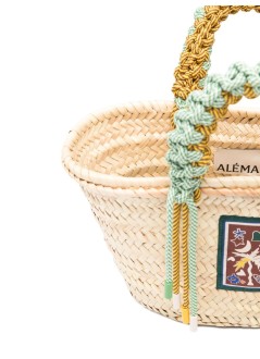 alémais handbag mujer macrame mini basket - 6563a blonde