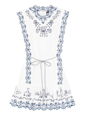 alémais dress womanleela embroidered mini dress - 6079d cream