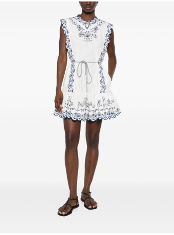 alémais dress womanleela embroidered mini dress - 6079d cream 2