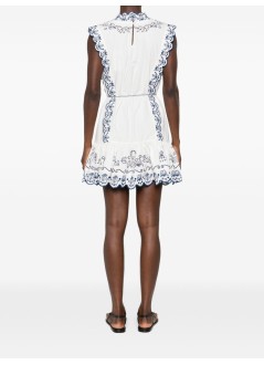 alémais dress womanleela embroidered mini dress - 6079d cream