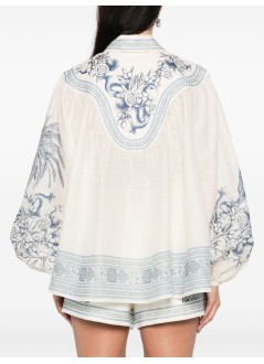 alémais t-shirt womanvilla romantica blouse - 6094t cream