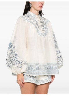 alémais t-shirt womanvilla romantica blouse - 6094t cream