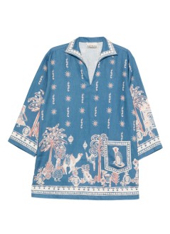 alémais vestido mujer acacia long sleeve mini dress - 6202d blue