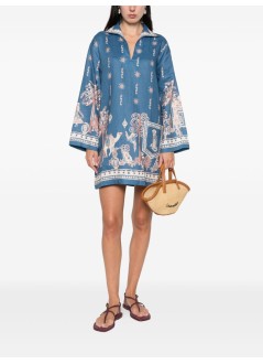 alémais vestido mujer acacia long sleeve mini dress - 6202d blue
