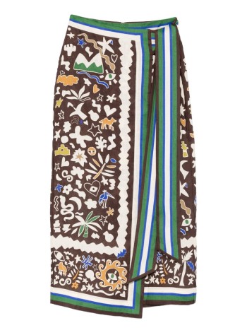 alémais skirt womanmaroc wrap skirt - 6456s multi