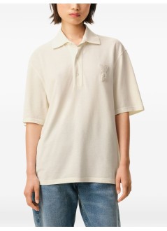ami polo hombre boxy fit polo with ami de coeur knitted patch - upl428je0221 136