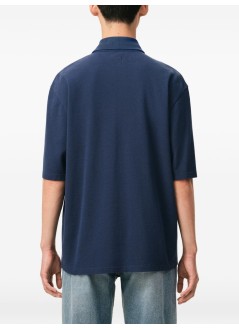 ami polo hombre boxy fit polo with ami de coeur knitted patch - upl428je0221 a021