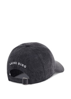 anine bing cap womanjeremy baseball cap - a1212043whg24 washed grey