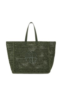 anine bing handbag mujer large rio tote - a1311823ayg27 military green