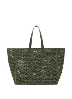 anine bing handbag mujer large rio tote - a1311823ayg27 military green