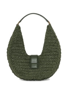 anine bing handbag mujer lou bag monogram - a1311208ayg27 military green