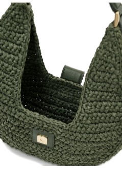 anine bing handbag mujer lou bag monogram - a1311208ayg27 military green