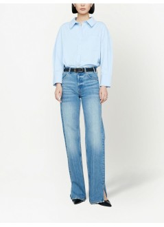 anine bing denim womanroy jean - a061113477 washed blue