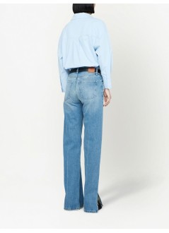 anine bing denim womanroy jean - a061113477 washed blue