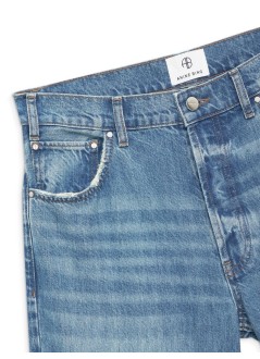 anine bing denim womanroy jean - a061113477 washed blue