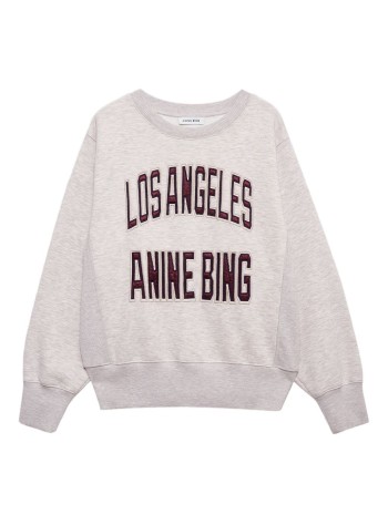 anine bing sweater womanharry shrunken sweatshirt la - a0811677bgi15 beige