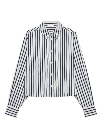 anine bing camiseria mujer essie cropped shirt - a0712065str13 multi