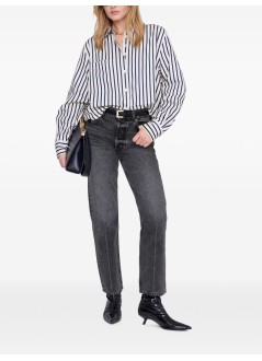 anine bing camiseria mujer essie cropped shirt - a0712065str13 multi