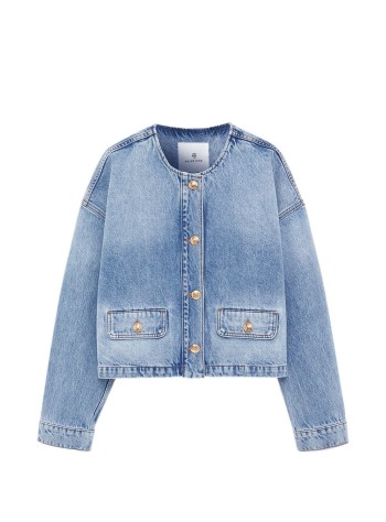 anine bing outerwear mujer blanche jacket - a0111565whd33 washed blue