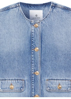 anine bing outerwear womanblanche jacket - a0111565whd33 washed blue