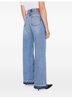anine bing denim womanlewis jean - a0611592whd33 washed blue