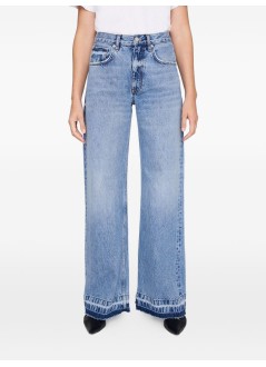 anine bing denim womanlewis jean - a0611592whd33 washed blue