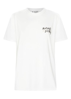 anine bing top mujer walker tee empowerment - a0812056ivy1 ivory