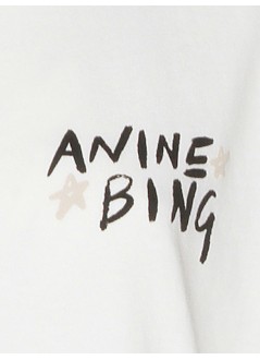 anine bing top mujer walker tee empowerment - a0812056ivy1 ivory
