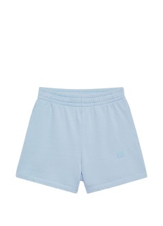 anine bing short pant womankam short framed monogram - a0512104bel41 light blue