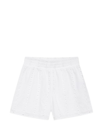 anine bing pantalon corto mujer kam short - a0512098wti26 white