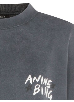 anine bing sweater womanmiles sweatshirt empowerment - a0812055wbl1 washed black