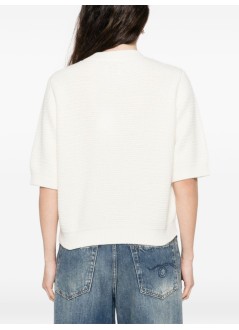 anine bing outerwear womanchrista cardigan - a0911752ivy1 ivory