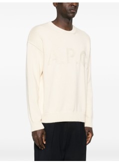 a.p.c. knitwear manpull leo - cogtxh23485 aad ecru
