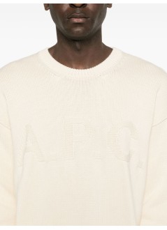 a.p.c. knitwear manpull leo - cogtxh23485 aad ecru