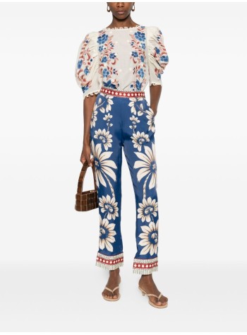 farm rio pijama womanluna blue pajama pants - 344133 26067 2