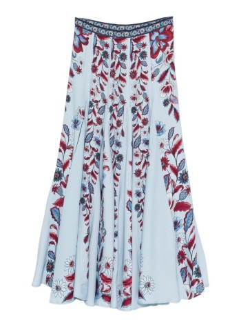 farm rio skirt womanmarcelle soft blue maxi skirt - 350084 26072