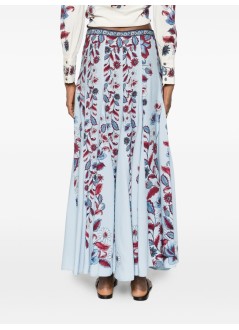 farm rio skirt womanmarcelle soft blue maxi skirt - 350084 26072