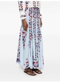 farm rio skirt womanmarcelle soft blue maxi skirt - 350084 26072