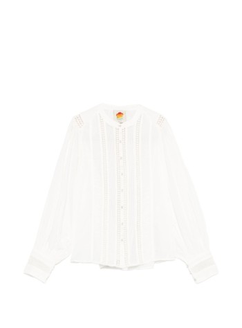 farm rio t-shirt womanoff-white blouse long sleeve - 347737 l0025