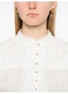 farm rio blusa mujer off-white richilieu blouse - 351181 l0025
