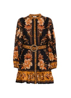 farm rio vestido mujer majestic garden black mini dress - 344142 26068