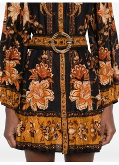 farm rio vestido mujer majestic garden black mini dress - 344142 26068